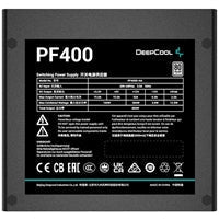 DeepCool PF400 80 PLUS Standard Power Supply 400W, Silent Hydraulic Bearing Fan, Reliable Protection, Flat Black Cables, 85% Efficiency