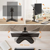 VonHaus Single Monitor Mount and Stand for 13-32 Inch Screens, VESA dimensions 75x75mm and 100x100mm