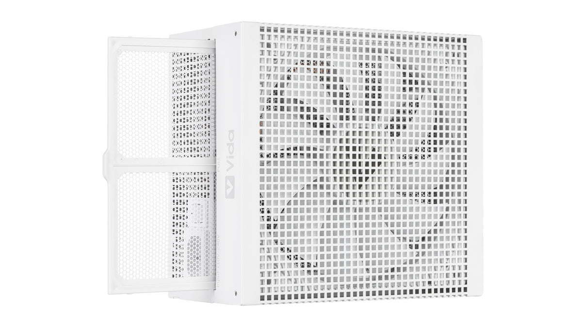 VIDA 850W Heracles White ATX 3.1 Gaming PSU, 80+ Bronze, 140mm Ultra-Quiet FDM Fan, Flat White Cables, PCIe 5.1, Power Lead Not Included power supply unit 24-pin ATX