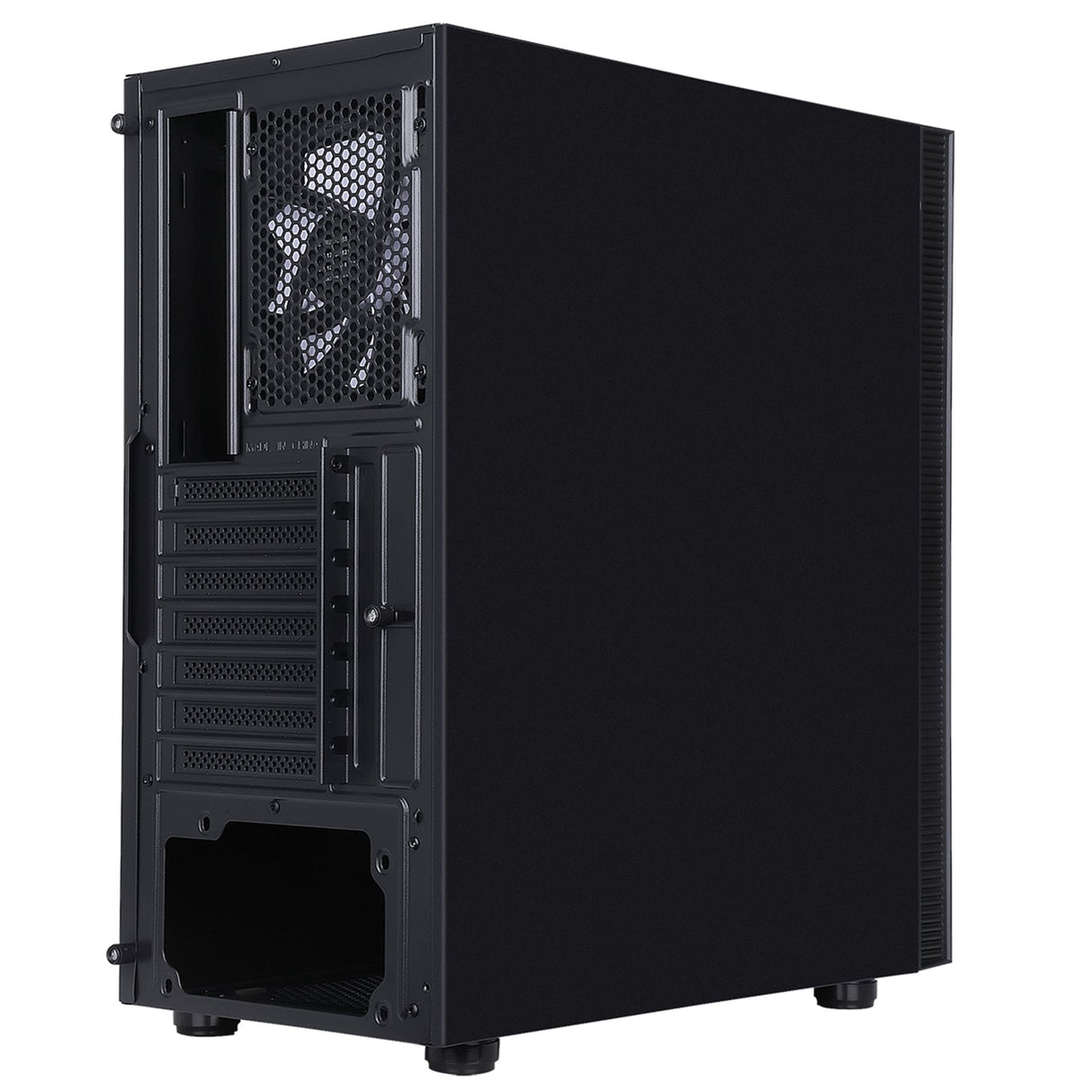 CIT Silent ES Black Mid-Tower Low Noise Computer Case with 2 x 120mm PWM Cooling Fans Included Sound Dampening Material
