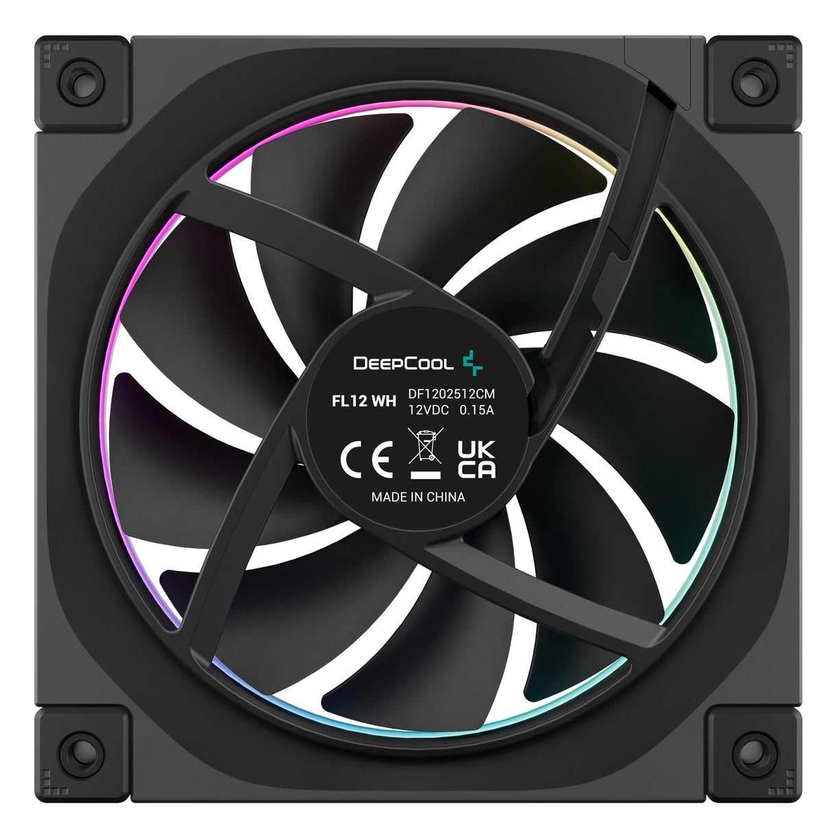 DeepCool FL12 120mm PWM 3 Pack Fan - High Performance, Low Noise, Fluid Dynamic Bearing, 36 ARGB LEDs, 500-2150 RPM, 55 CFM Airflow, 4-Pin PWM Control