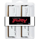 Kingston FURY Beast KF564C32BWEK2-64 64GB (2x 32GB) DIMM System Memory, 6400MHz, DDR5, CL32, White, Intel XMP, AMD EXPO