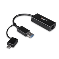 Lindy USB 3.2 Gen 1 Gigabit Ethernet Converter, Bus-Powered, No External Power Supply Required
