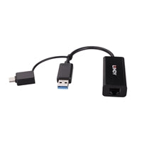 Lindy USB 3.2 Gen 1 Gigabit Ethernet Converter, Bus-Powered, No External Power Supply Required