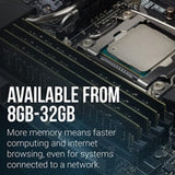 PNY Performance MD8GSD43200-SI 8GB (1x 8GB) DIMM System Memory, 3200MHz, DDR4, CL22 - Bulk