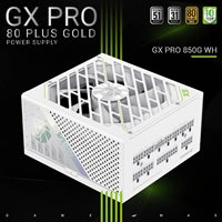 GAMEMAX GX-850 Pro Modular 80 Plus Gold ATX3.0 PCIe 5.0 PSU With 135mm FDB Fan, White