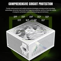 GAMEMAX GX-850 Pro Modular 80 Plus Gold ATX3.0 PCIe 5.0 PSU With 135mm FDB Fan, White