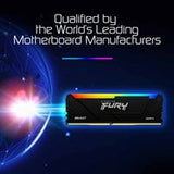Kingston FURY Beast KF436C18BB2AK2/64 64GB (2x 32GB) DIMM System Memory, 3600MHz, DDR4, CL18, Black, RGB, Intel XMP