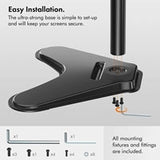 VonHaus Single Monitor Mount and Stand for 13-32 Inch Screens, VESA dimensions 75x75mm and 100x100mm