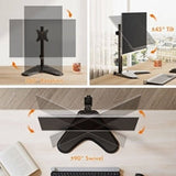 VonHaus Single Monitor Mount and Stand for 13-32 Inch Screens, VESA dimensions 75x75mm and 100x100mm
