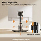 VonHaus Single Monitor Mount and Stand for 13-32 Inch Screens, VESA dimensions 75x75mm and 100x100mm