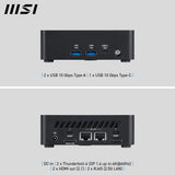MSI Cubi NUC AI 1UMG Intel Core Ultra 5 125H ( 14th Gen - Core Ultra Series 1 ) , Barebone, NUC, SFF, Mini Computer, HTPC, (NO RAM, NO Storage, NO OS), Intel Graphics/DDR5/Dual ThunderBolt 4/Dual HDMI/Dual LAN/WiFi 6E/BT 5.3/VESA - NUC AI 1UMG I5 125H BB