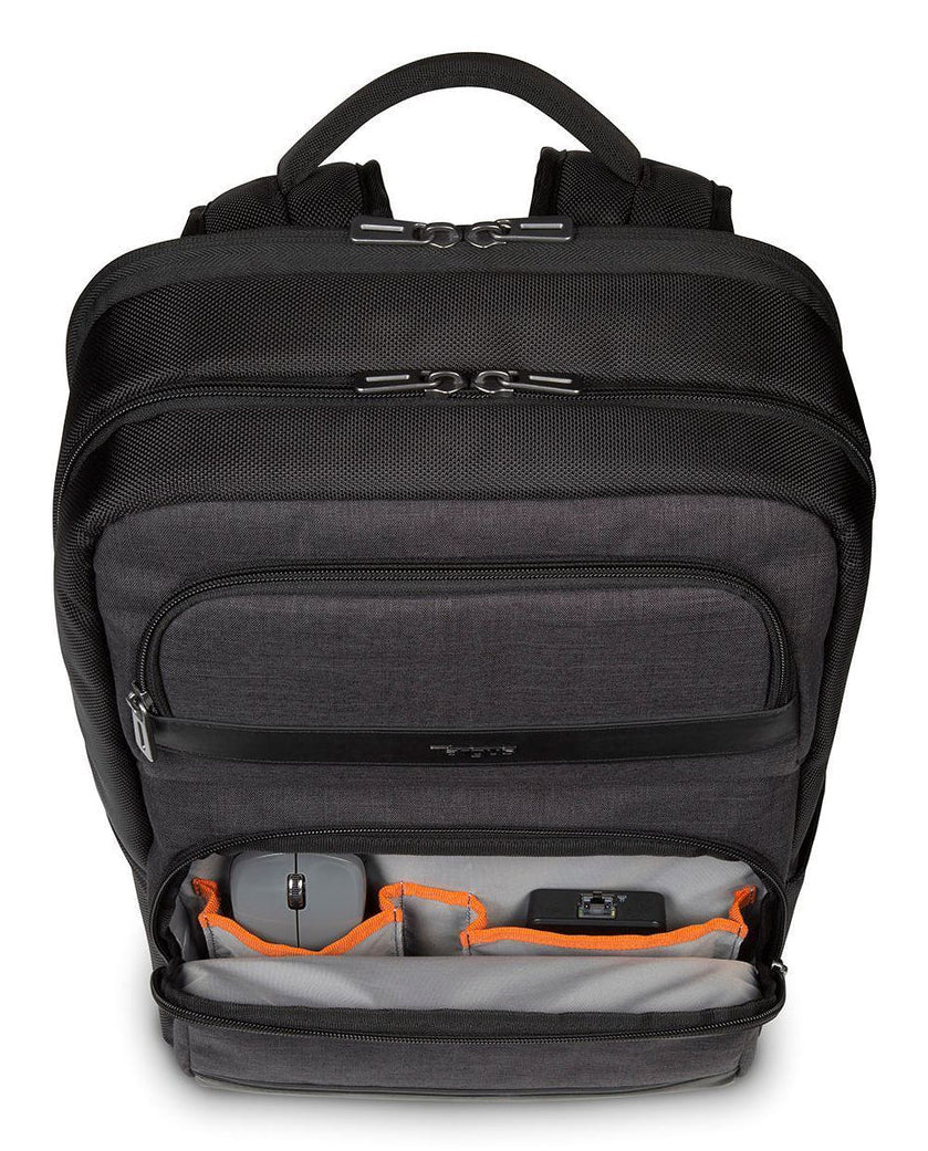 Targus CitySmart backpack Casual backpack Black, Grey Faux leather, Polyurethane (PU)