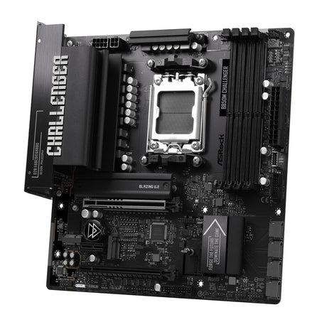 ASRock B850M Challenger AMD AM5 Socket Motherboard, Micro-ATX, 4x DDR5 Slots, 2x M.2 Socket, Fitted I/O Shield, 2.5GbE LAN, 1x HDMI Port