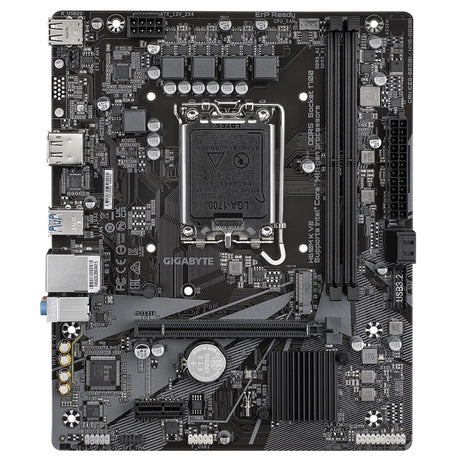Gigabyte H610M K V2 DDR5 Anti-Sulfur Resistor Intel 1700 Socket Motherboard, Micro-ATX, 2x DDR5 Slots, 1x M.2 Socket, GbE LAN, 1x DisplayPort / 1x HDMI Port