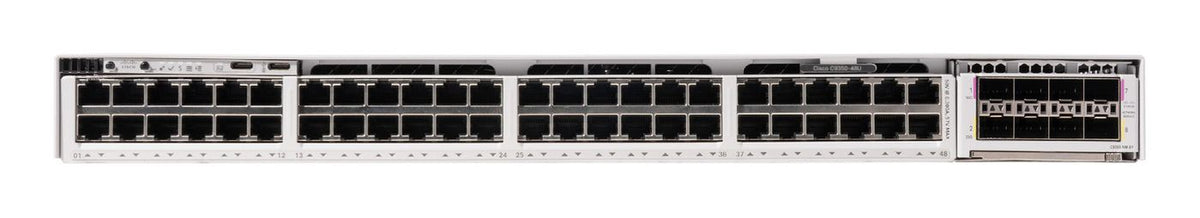 Cisco C9350-48U provides 48 ports, 60W UPOE (IEEE 802.3bt Type 3), PoE, 10M/100M/1G