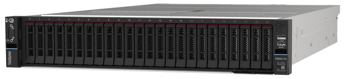 Lenovo Intel Xeon Silver 4516Y+ 24C 185W 2.2G, 1x64GB 2Rx4 RAM, Option 2.5" Open bay, 1x1100W Titanium