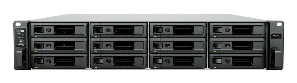 Synology 96 TB, 12 x 3.5", 2x GbE/1x 10GbE, Intel Xeon D-1541, 8 GB RAM, RPSU, 2U, 19.7 kg