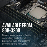 PNY Performance MD8GSD43200-SI 8GB (1x 8GB) DIMM System Memory, 3200MHz, DDR4, CL22 - Bulk