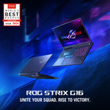 ASUS ROG Strix G16 G614PM-RV065W AMD Ryzen™ 9 8940HX Laptop 40.6 cm (16") WUXGA 16 GB DDR5-SDRAM 1 TB SSD NVIDIA GeForce RTX 5060 Wi-Fi 6E (802.11ax) Windows 11 Home Black, Grey